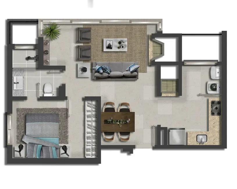 Foto 1 de Apartamento com 1 quarto à venda, 52m2 em Boa Vista, Porto Alegre - RS