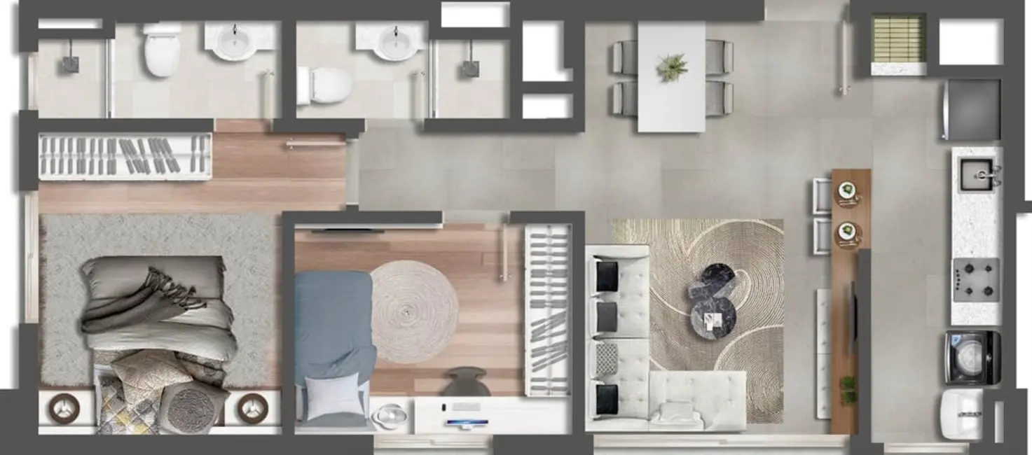 Apartamento com 2 quartos à venda, 62m2 em Passo da Areia, Porto Alegre - RS - imagem 3 Foto 3 de Apartamento com 2 quartos à venda, 62m2 em Passo da Areia, Porto Alegre - RS
