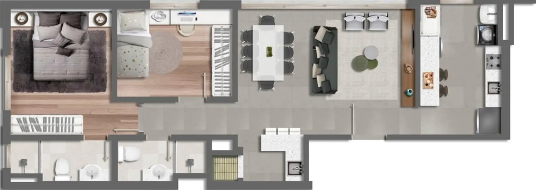 Apartamento com 2 quartos à venda, 62m2 em Passo da Areia, Porto Alegre - RS - imagem 4 Foto 4 de Apartamento com 2 quartos à venda, 62m2 em Passo da Areia, Porto Alegre - RS