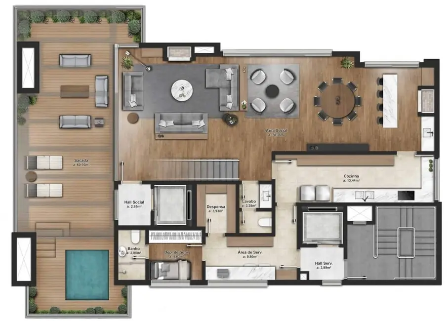 Apartamento com 4 quartos à venda, 344m2 em Moinhos de Vento, Porto Alegre - RS - imagem 6 Foto 6 de Apartamento com 4 quartos à venda, 344m2 em Moinhos de Vento, Porto Alegre - RS