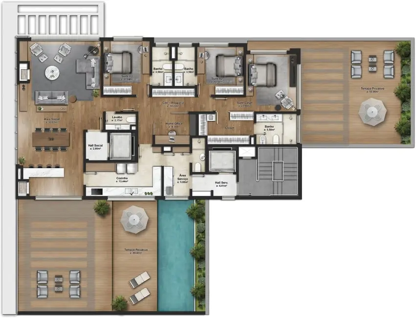 Apartamento com 4 quartos à venda, 344m2 em Moinhos de Vento, Porto Alegre - RS - imagem 4 Foto 4 de Apartamento com 4 quartos à venda, 344m2 em Moinhos de Vento, Porto Alegre - RS