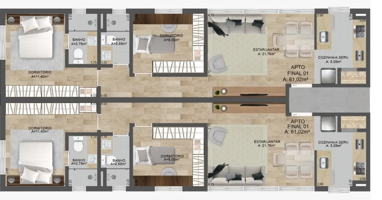 Foto 3 de Apartamento com 2 quartos à venda, 59m2 em Jardim Botânico, Porto Alegre - RS