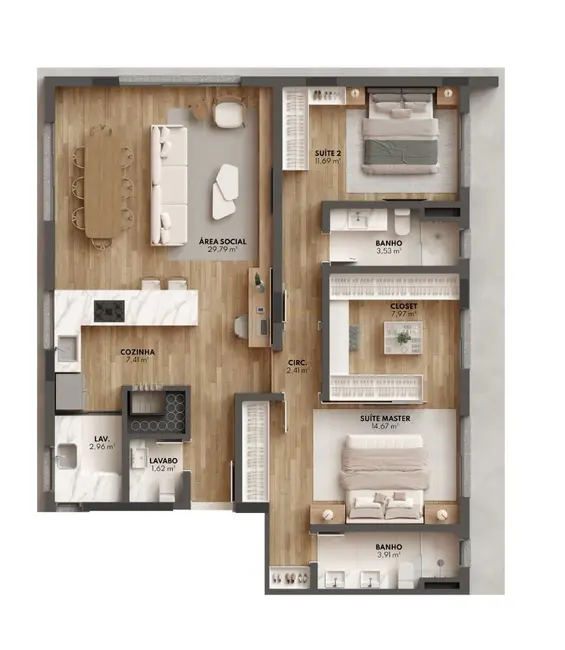 Foto 7 de Apartamento com 3 quartos à venda, 104m2 em Higienópolis, Porto Alegre - RS