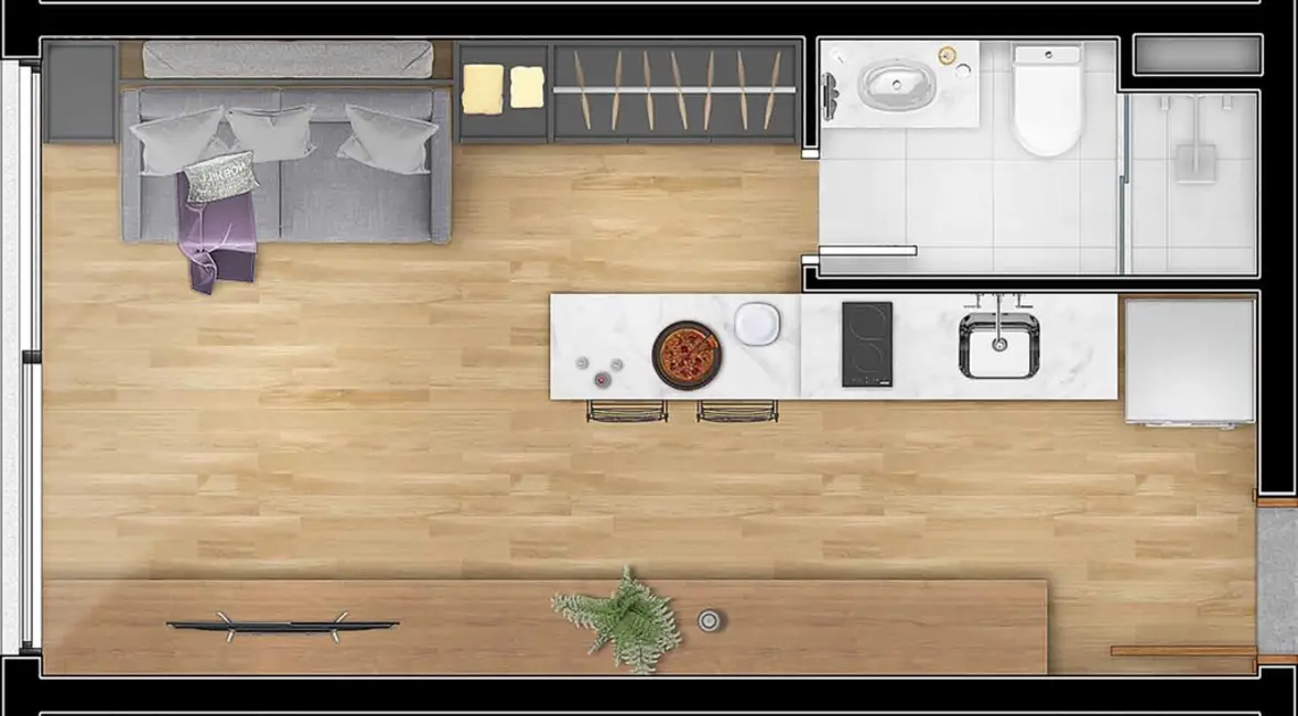 Foto 9 de Kitnet à venda, 36m2 em Petrópolis, Porto Alegre - RS