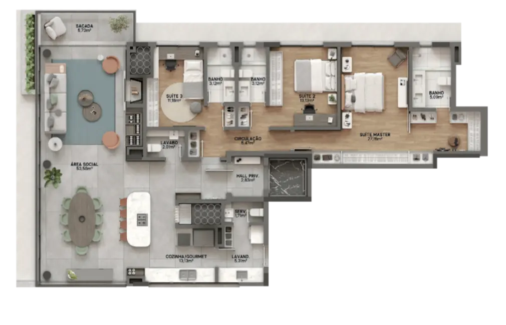 Foto 7 de Apartamento com 3 quartos à venda, 160m2 em Bela Vista, Porto Alegre - RS