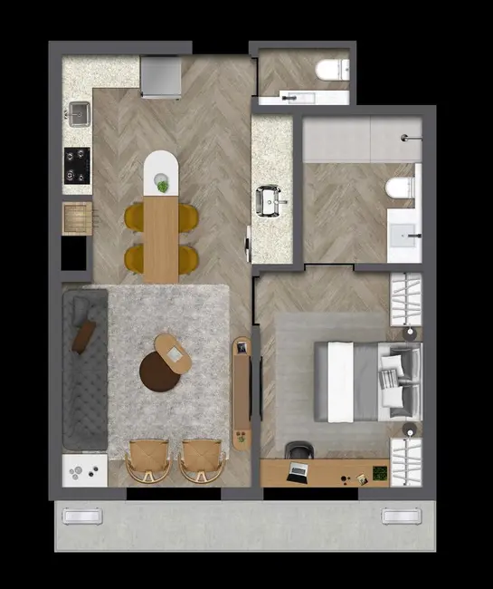 Foto 7 de Kitnet à venda, 44m2 em Partenon, Porto Alegre - RS