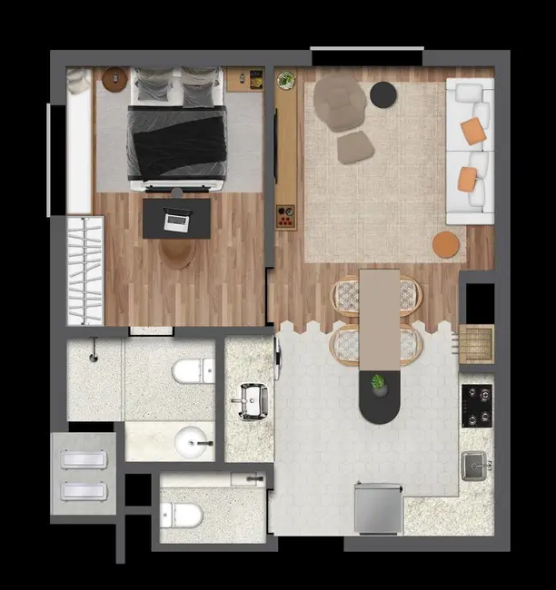 Foto 6 de Kitnet à venda, 44m2 em Partenon, Porto Alegre - RS