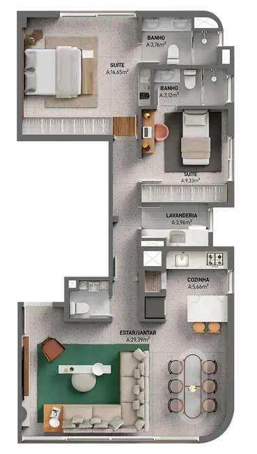 Apartamento com 4 quartos à venda, 186m2 em Moinhos de Vento, Porto Alegre - RS - imagem 9 Foto 9 de Apartamento com 4 quartos à venda, 186m2 em Moinhos de Vento, Porto Alegre - RS