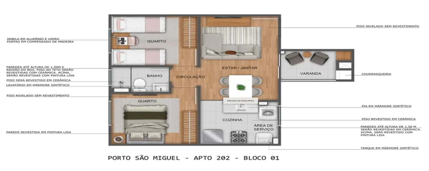 Foto 3 de Apartamento com 2 quartos à venda, 38m2 em Parque Santa Fé, Porto Alegre - RS
