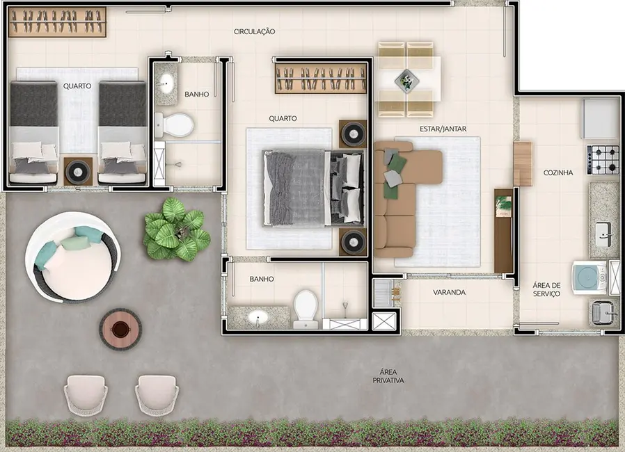 Foto 4 de Apartamento com 2 quartos à venda, 43m2 em Camaquã, Porto Alegre - RS