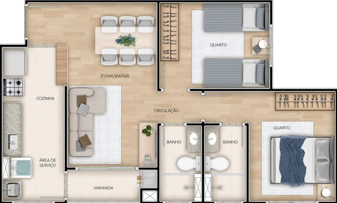 Foto 6 de Apartamento com 1 quarto à venda, 43m2 em Camaquã, Porto Alegre - RS