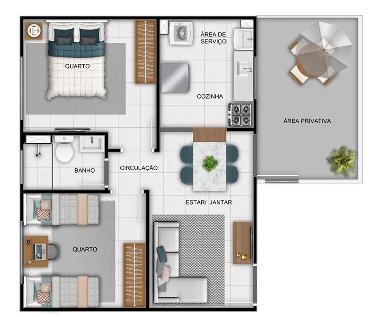 Foto 4 de Apartamento com 2 quartos à venda, 40m2 em Mário Quintana, Porto Alegre - RS