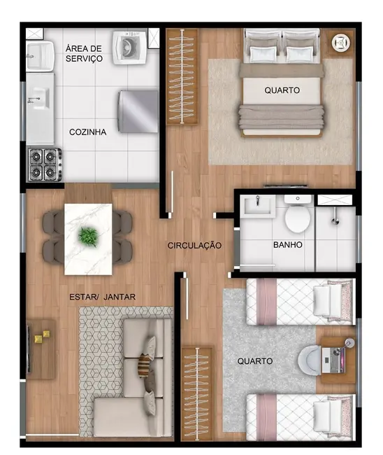 Apartamento com 2 quartos à venda, 50m2 em Mário Quintana, Porto Alegre - RS - imagem 3 Foto 3 de Apartamento com 2 quartos à venda, 50m2 em Mário Quintana, Porto Alegre - RS