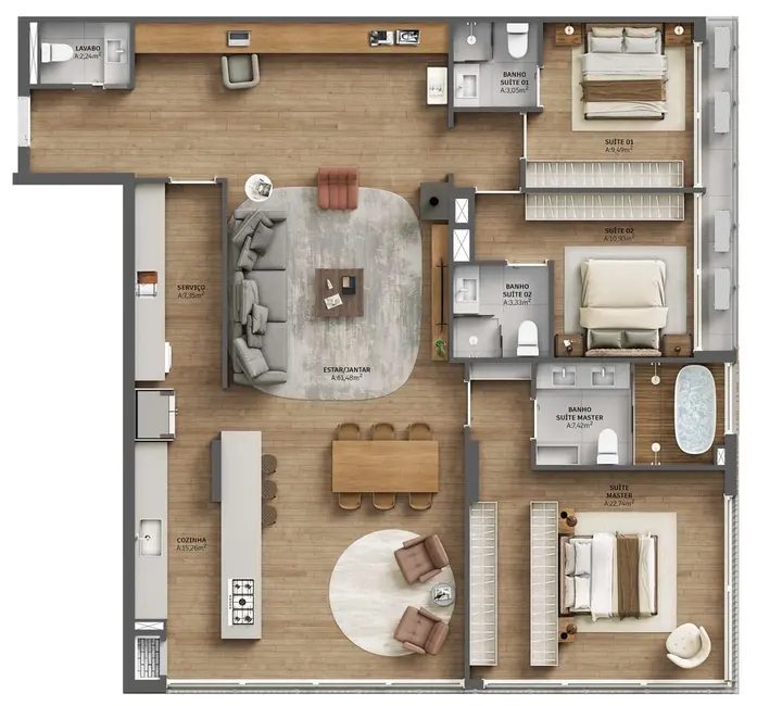 Foto 9 de Apartamento com 3 quartos à venda, 213m2 em Menino Deus, Porto Alegre - RS