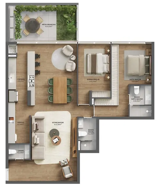 Apartamento com 2 quartos à venda, 128m2 em Menino Deus, Porto Alegre - RS - imagem 4 Foto 4 de Apartamento com 2 quartos à venda, 128m2 em Menino Deus, Porto Alegre - RS