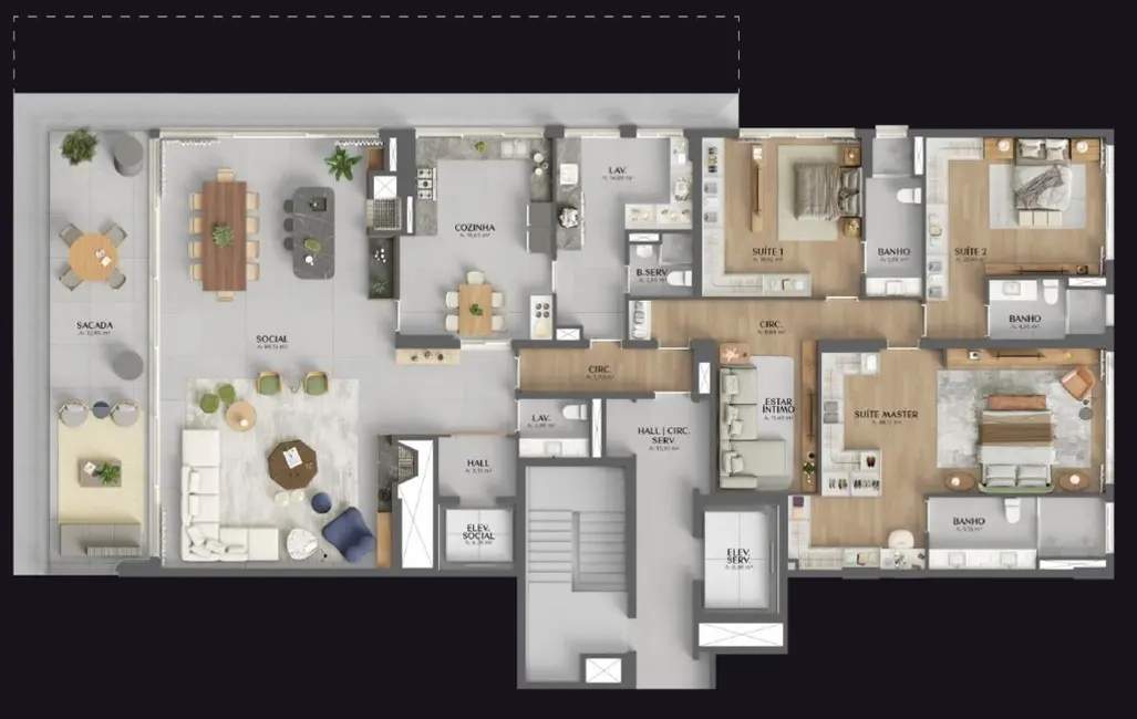 Apartamento com 3 quartos à venda, 329m2 em Moinhos de Vento, Porto Alegre - RS - imagem 9 Foto 9 de Apartamento com 3 quartos à venda, 329m2 em Moinhos de Vento, Porto Alegre - RS