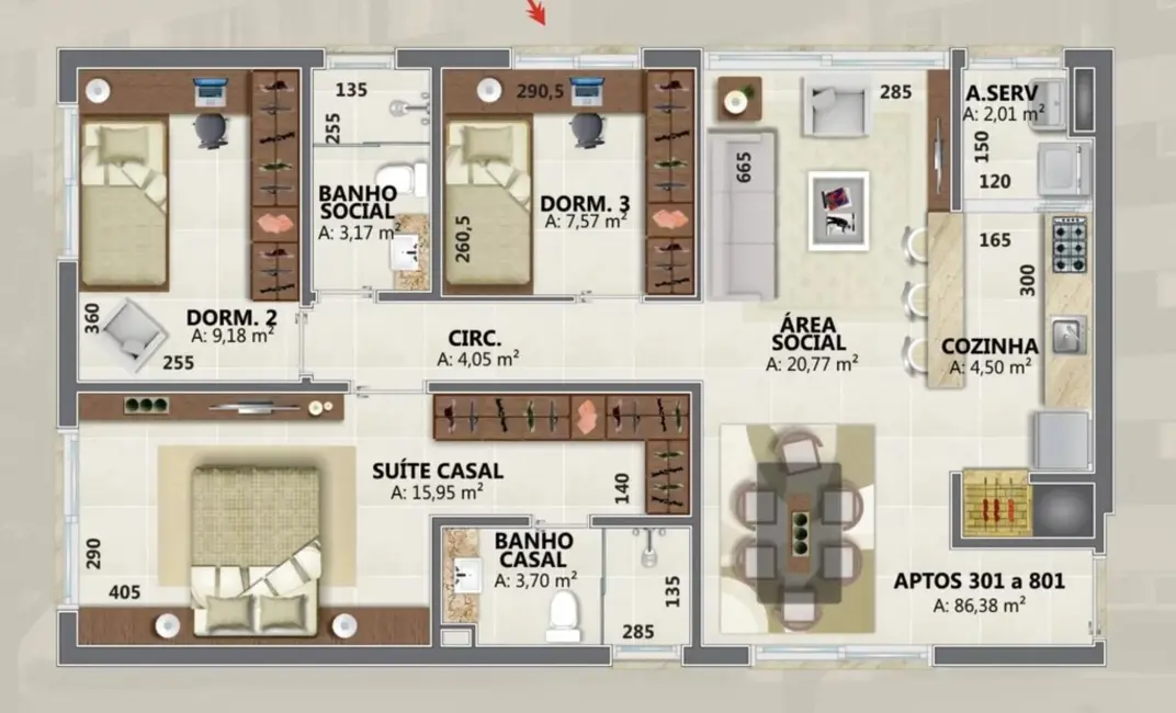 Apartamento com 3 quartos à venda, 86m2 em Menino Deus, Porto Alegre - RS - imagem 7 Foto 7 de Apartamento com 3 quartos à venda, 86m2 em Menino Deus, Porto Alegre - RS