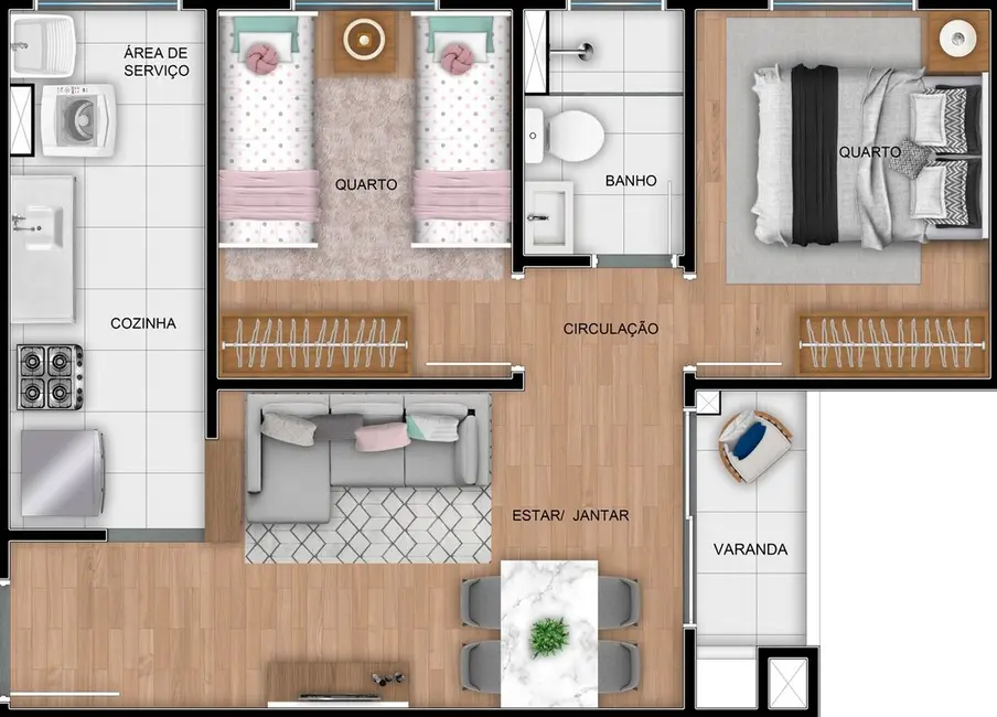 Foto 3 de Apartamento com 2 quartos à venda, 44m2 em Humaitá, Porto Alegre - RS