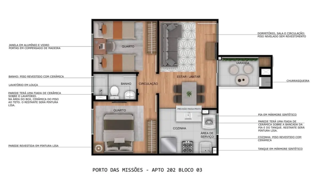 Foto 2 de Apartamento com 2 quartos à venda, 38m2 em Vila Nova, Porto Alegre - RS
