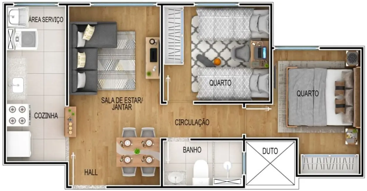 Apartamento com 2 quartos à venda, 44m2 em Costa e Silva, Porto Alegre - RS - imagem 9 Foto 9 de Apartamento com 2 quartos à venda, 44m2 em Costa e Silva, Porto Alegre - RS