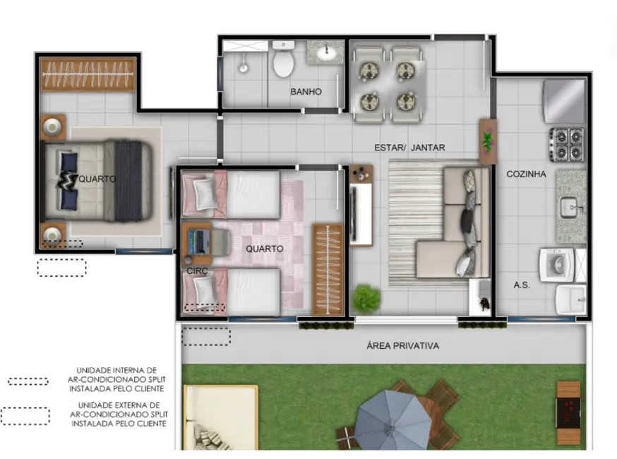 Foto 2 de Apartamento com 2 quartos à venda, 44m2 em Costa e Silva, Porto Alegre - RS