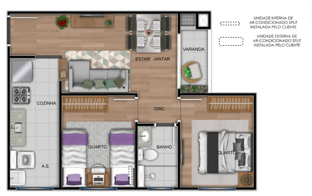 Foto 4 de Apartamento com 1 quarto à venda, 44m2 em Costa e Silva, Porto Alegre - RS