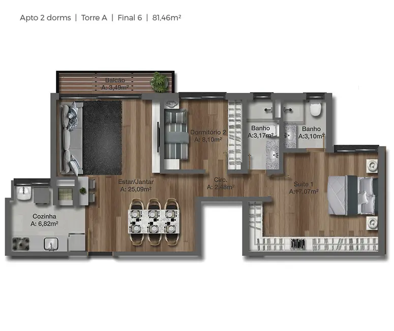 Foto 3 de Apartamento com 2 quartos à venda, 75m2 em Tristeza, Porto Alegre - RS