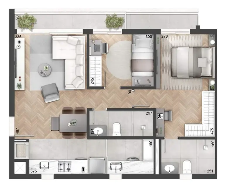 Foto 4 de Apartamento com 2 quartos à venda, 65m2 em Auxiliadora, Porto Alegre - RS