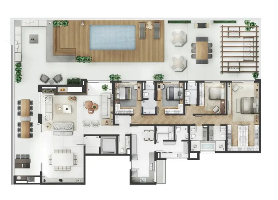 Apartamento com 4 quartos à venda, 291m2 em Moinhos de Vento, Porto Alegre - RS - imagem 5 Foto 5 de Apartamento com 4 quartos à venda, 291m2 em Moinhos de Vento, Porto Alegre - RS