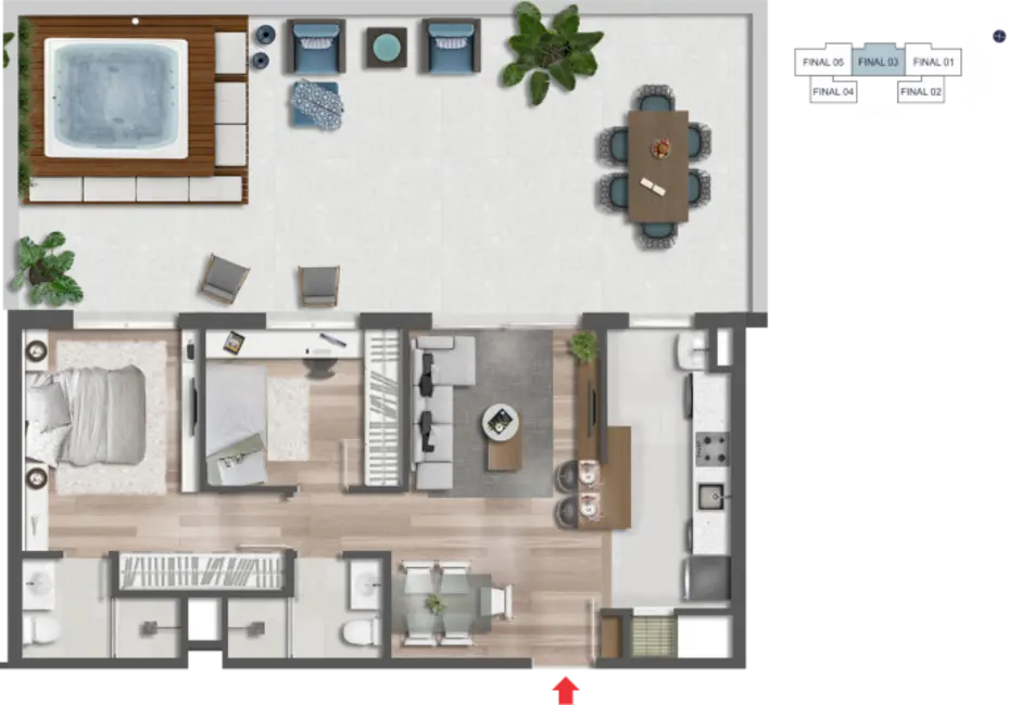 Foto 4 de Apartamento com 1 quarto à venda, 44m2 em Cristo Redentor, Porto Alegre - RS