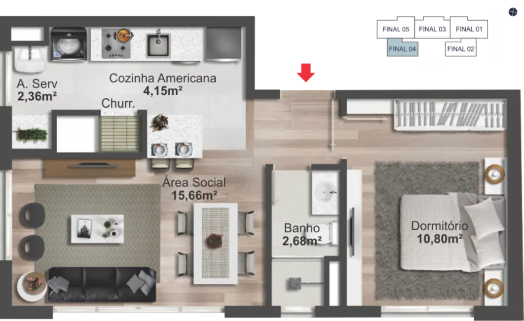 Foto 2 de Apartamento com 1 quarto à venda, 44m2 em Cristo Redentor, Porto Alegre - RS