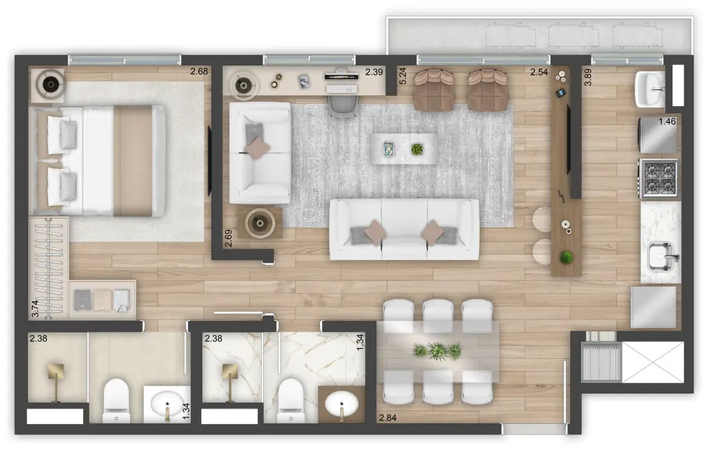 Foto 4 de Apartamento com 2 quartos à venda, 55m2 em São João, Porto Alegre - RS