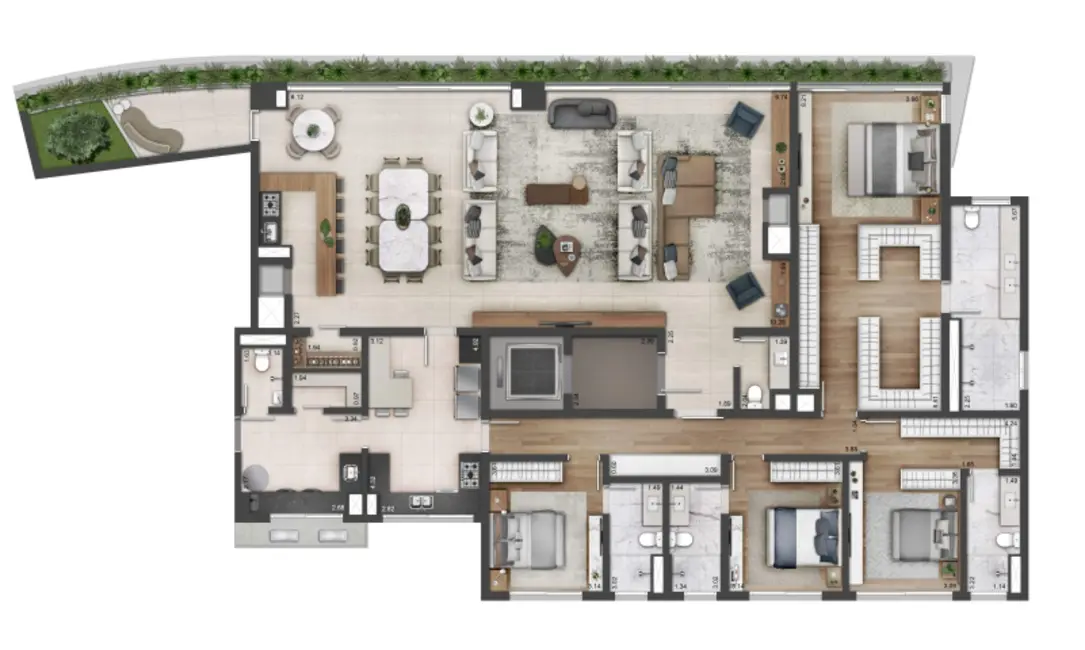 Apartamento com 4 quartos à venda, 260m2 em Jardim Europa, Porto Alegre - RS - imagem 5 Foto 5 de Apartamento com 4 quartos à venda, 260m2 em Jardim Europa, Porto Alegre - RS