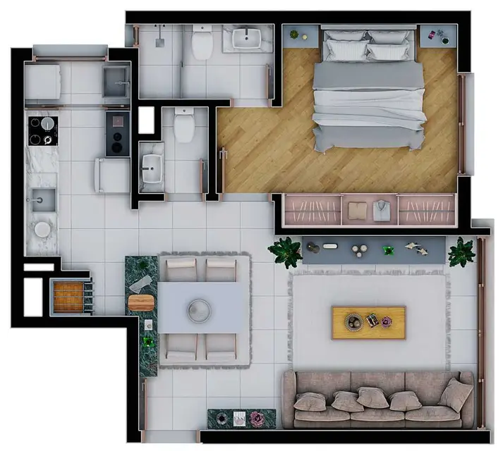 Foto 3 de Apartamento com 1 quarto à venda, 52m2 em Jardim São Pedro, Porto Alegre - RS