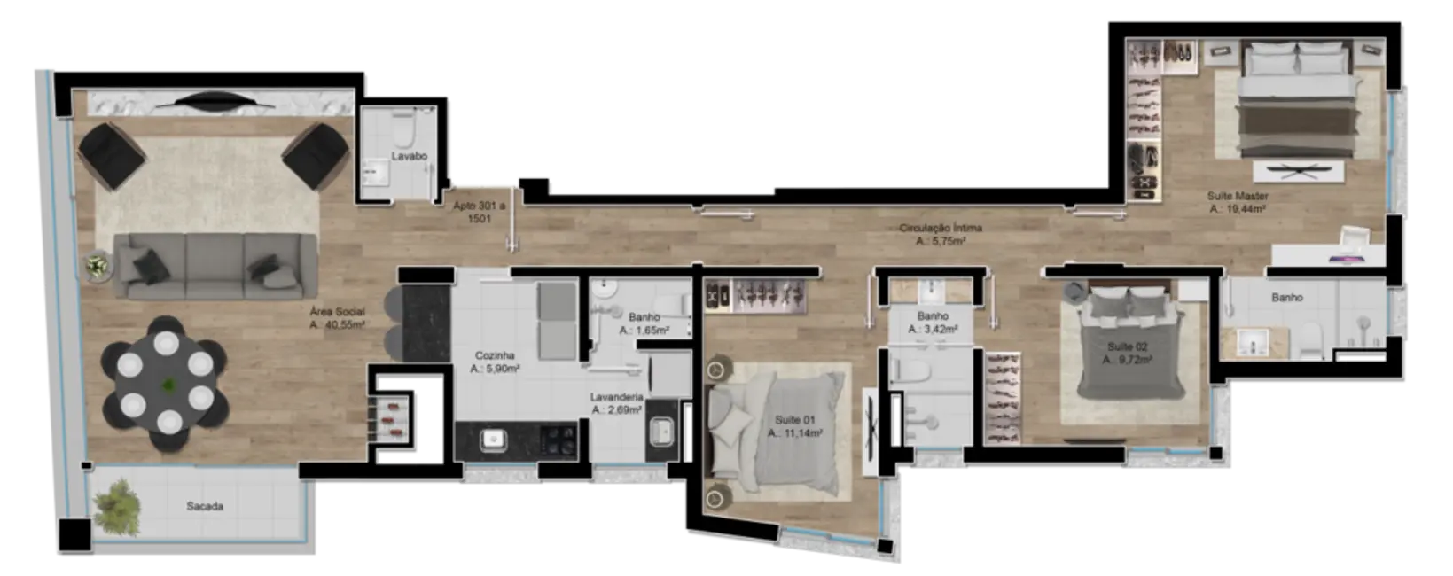 Apartamento com 3 quartos à venda, 124m2 em Rio Branco, Porto Alegre - RS - imagem 3 Foto 3 de Apartamento com 3 quartos à venda, 124m2 em Rio Branco, Porto Alegre - RS