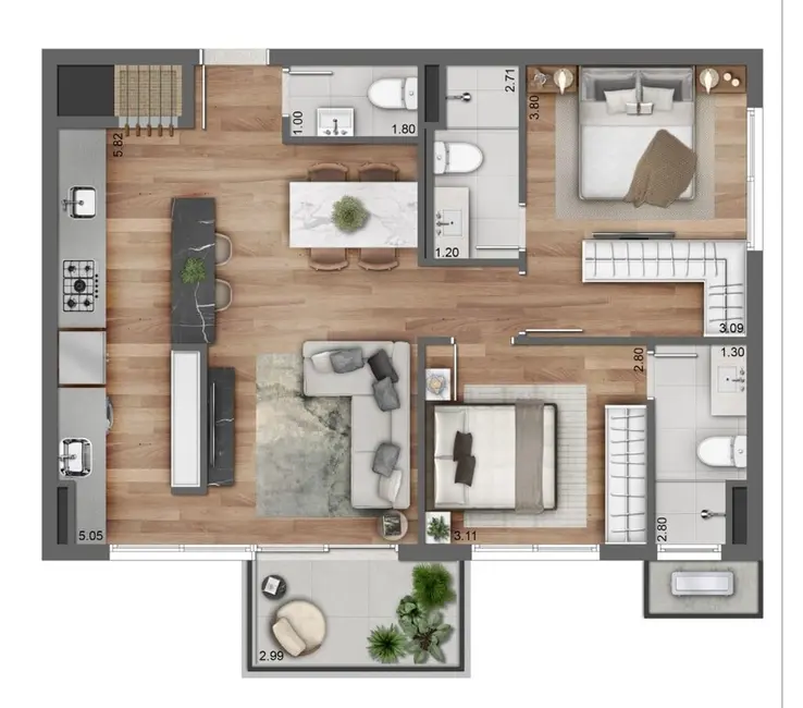 Apartamento com 2 quartos à venda, 76m2 em Petrópolis, Porto Alegre - RS - imagem 5 Foto 5 de Apartamento com 2 quartos à venda, 76m2 em Petrópolis, Porto Alegre - RS