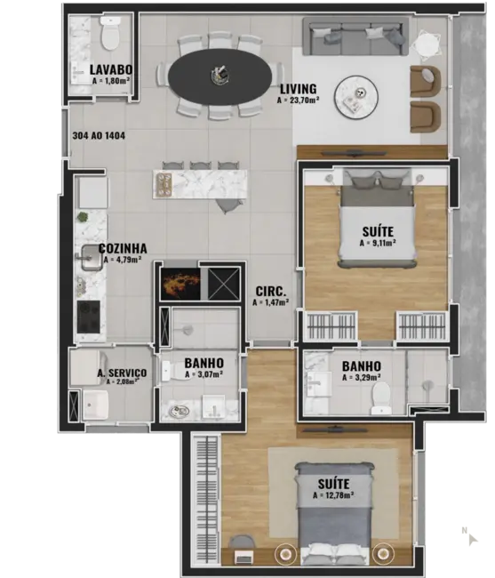 Apartamento com 3 quartos à venda, 90m2 em Jardim Botânico, Porto Alegre - RS - imagem 4 Foto 4 de Apartamento com 3 quartos à venda, 90m2 em Jardim Botânico, Porto Alegre - RS