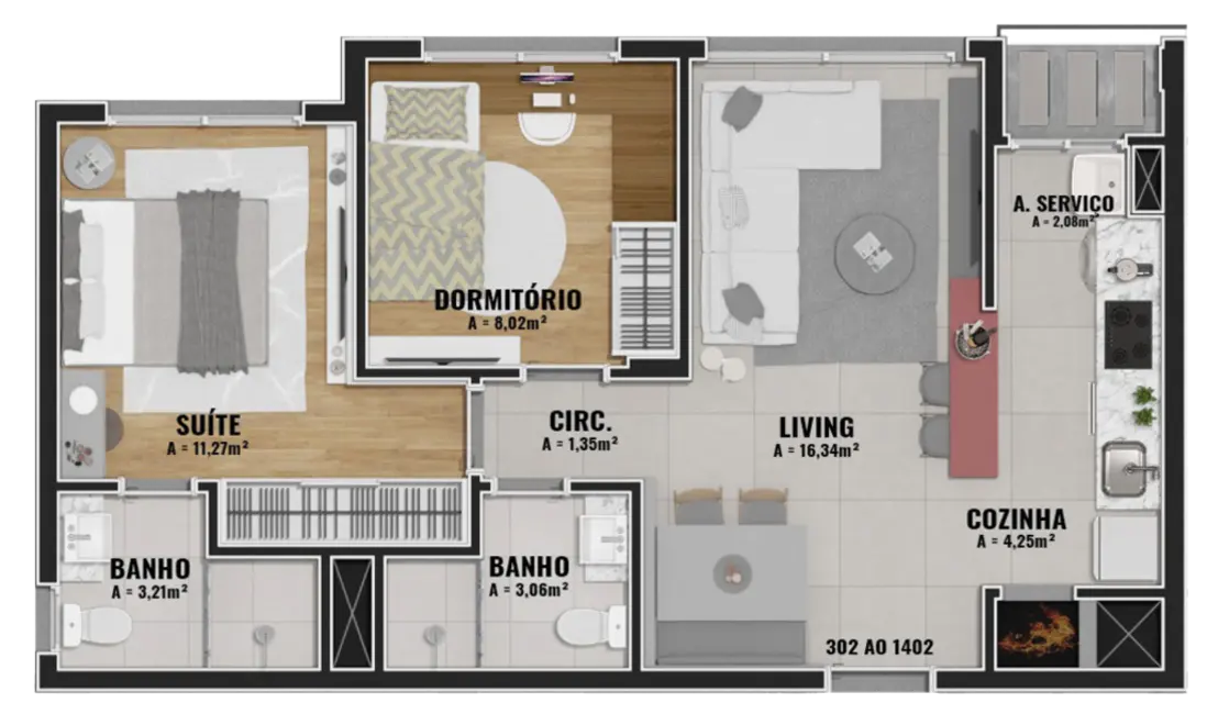 Foto 2 de Apartamento com 2 quartos à venda, 61m2 em Jardim Botânico, Porto Alegre - RS