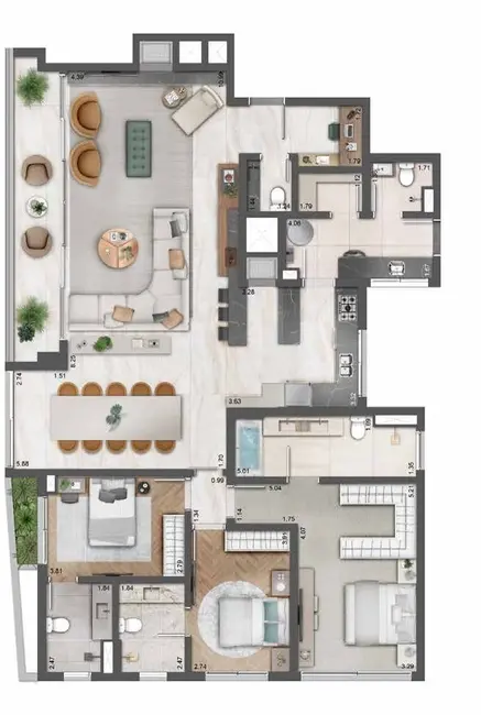 Foto 3 de Apartamento com 3 quartos à venda, 159m2 em Jardim Europa, Porto Alegre - RS