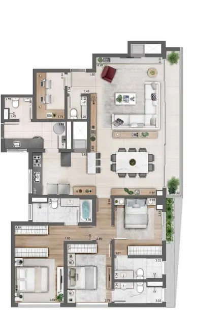 Foto 6 de Apartamento com 3 quartos à venda, 159m2 em Jardim Europa, Porto Alegre - RS