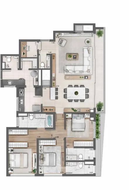 Foto 5 de Apartamento com 3 quartos à venda, 159m2 em Jardim Europa, Porto Alegre - RS