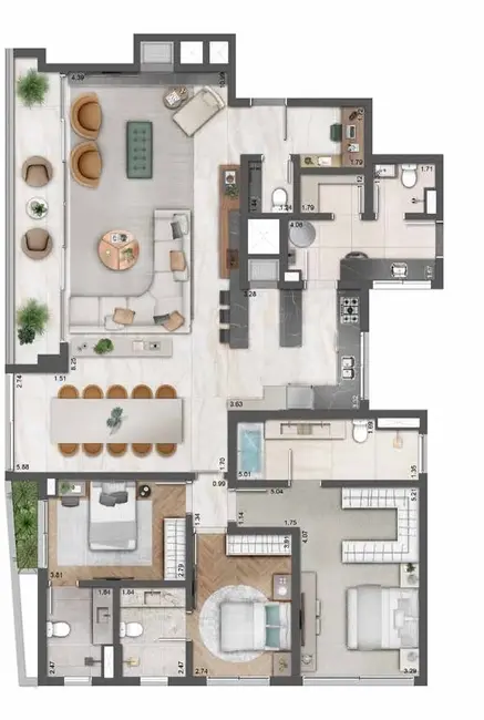 Apartamento com 3 quartos à venda, 178m2 em Jardim Europa, Porto Alegre - RS - imagem 3 Foto 3 de Apartamento com 3 quartos à venda, 178m2 em Jardim Europa, Porto Alegre - RS