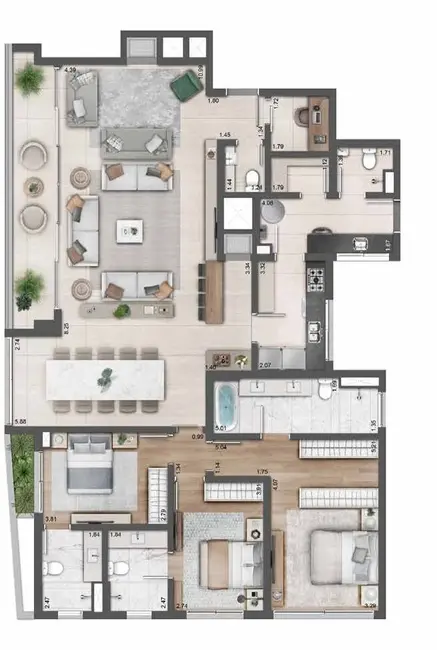 Foto 2 de Apartamento com 3 quartos à venda, 178m2 em Jardim Europa, Porto Alegre - RS