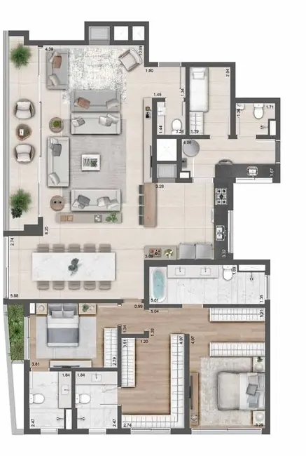 Foto 4 de Apartamento com 3 quartos à venda, 243m2 em Jardim Europa, Porto Alegre - RS