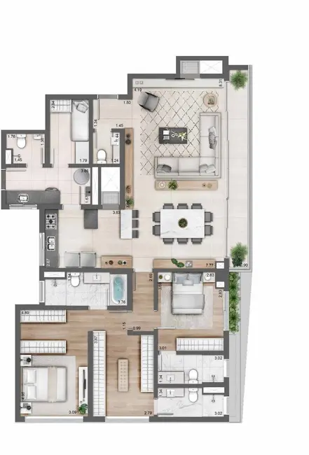 Foto 7 de Apartamento com 3 quartos à venda, 243m2 em Jardim Europa, Porto Alegre - RS