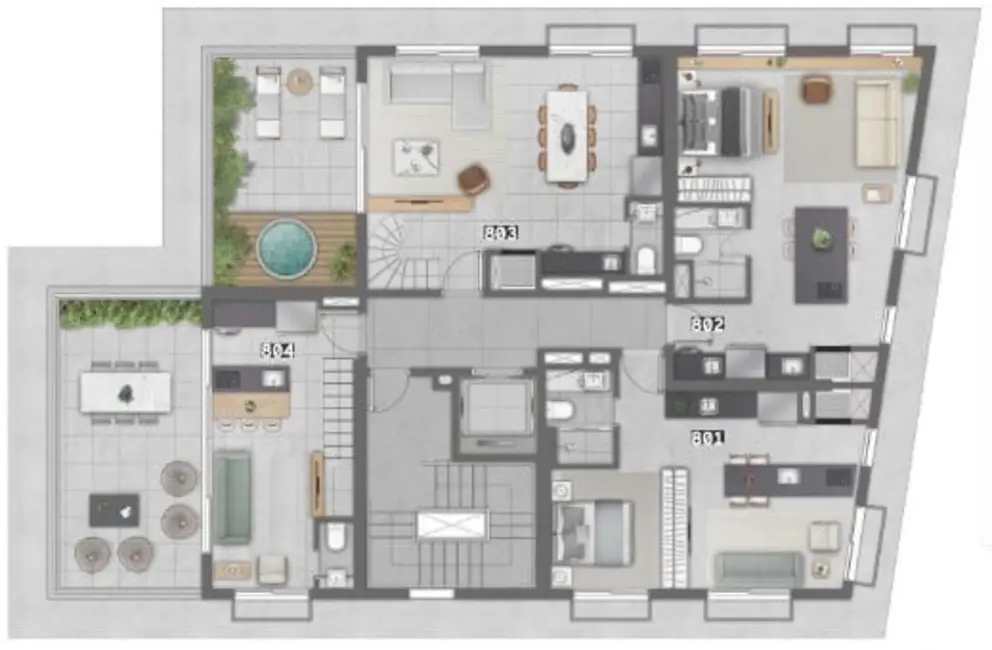 Apartamento com 1 quarto à venda, 77m2 em Boa Vista, Porto Alegre - RS - imagem 5 Foto 5 de Apartamento com 1 quarto à venda, 77m2 em Boa Vista, Porto Alegre - RS