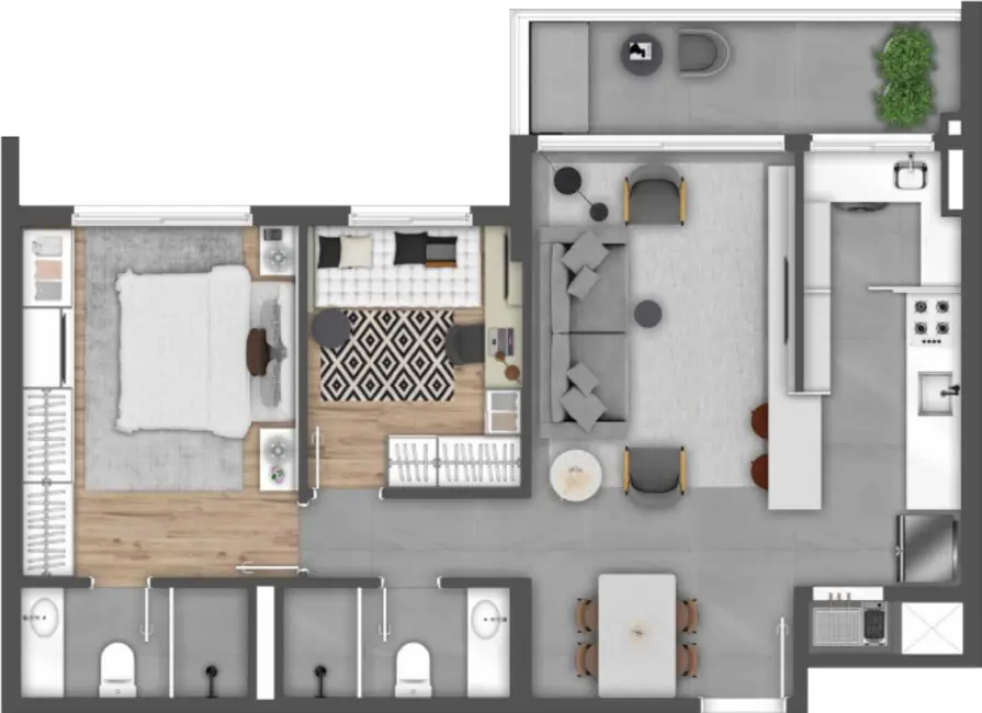 Apartamento com 3 quartos à venda, 105m2 em Passo da Areia, Porto Alegre - RS - imagem 7 Foto 7 de Apartamento com 3 quartos à venda, 105m2 em Passo da Areia, Porto Alegre - RS