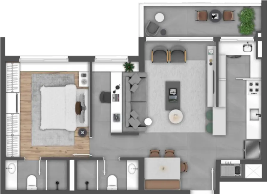 Apartamento com 3 quartos à venda, 105m2 em Passo da Areia, Porto Alegre - RS - imagem 8 Foto 8 de Apartamento com 3 quartos à venda, 105m2 em Passo da Areia, Porto Alegre - RS