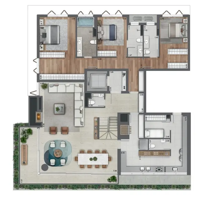 Foto 9 de Apartamento com 3 quartos à venda, 464m2 em Três Figueiras, Porto Alegre - RS