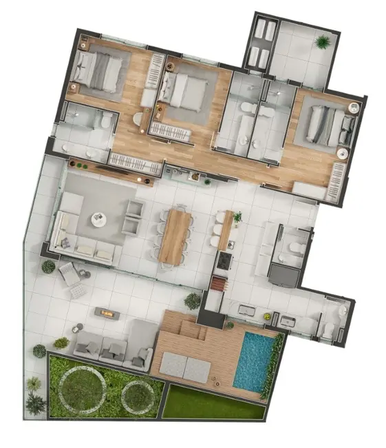 Apartamento com 3 quartos à venda, 120m2 em Auxiliadora, Porto Alegre - RS - imagem 8 Foto 8 de Apartamento com 3 quartos à venda, 120m2 em Auxiliadora, Porto Alegre - RS